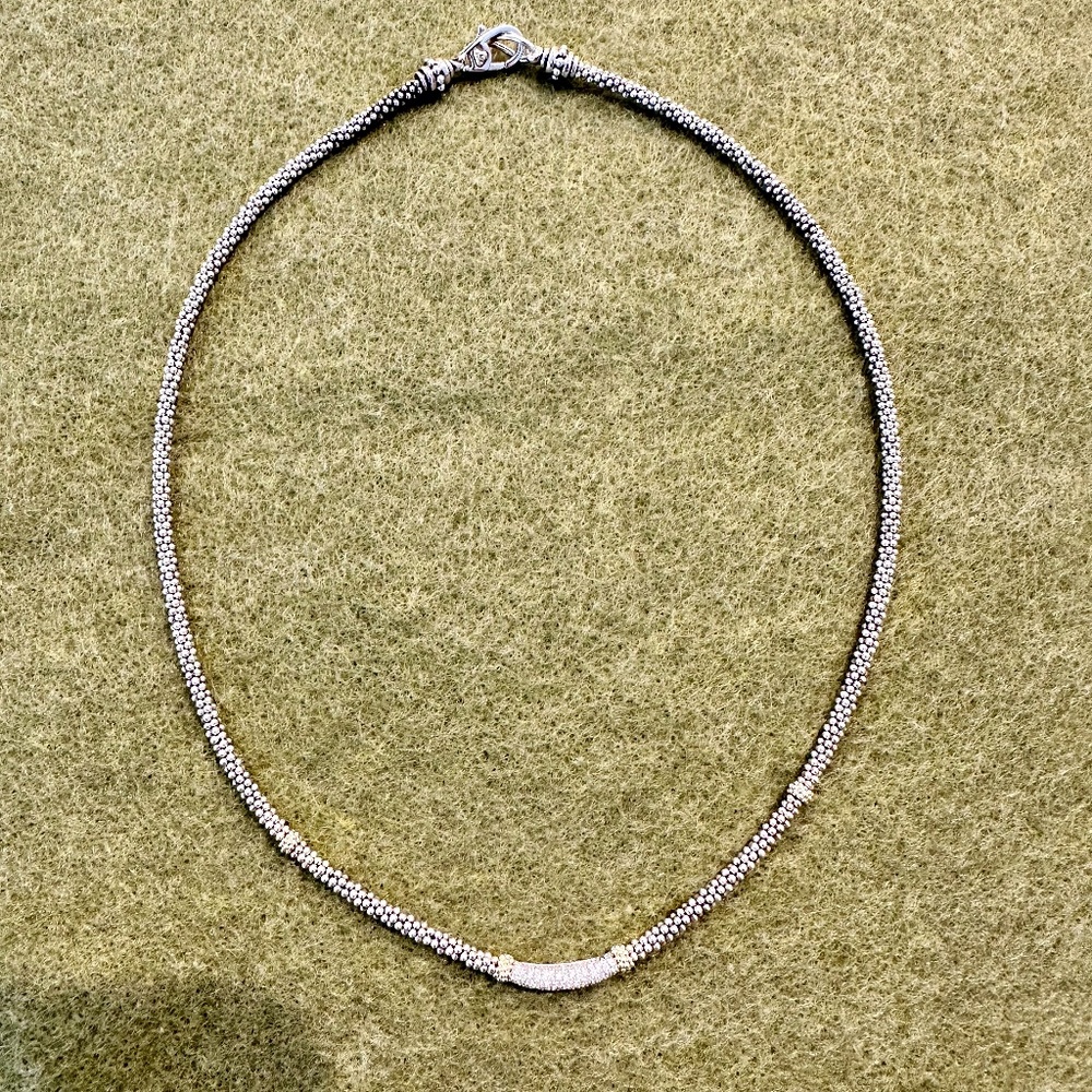 Lagos Caviar Lux Diamond Necklace | 3mm